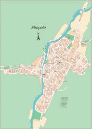 Карта города Етрополе