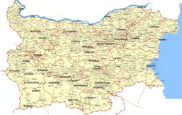 Топографическая карта Болгарии