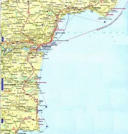 Карта берегов Болгарии