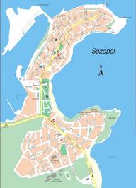 Карта города Созополь