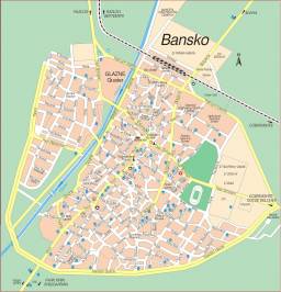 Подробная карта Банско