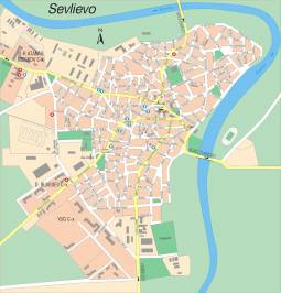 Карта города Севлиево
