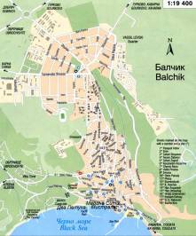 Карта города Балчик