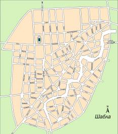 Карта города Шабла